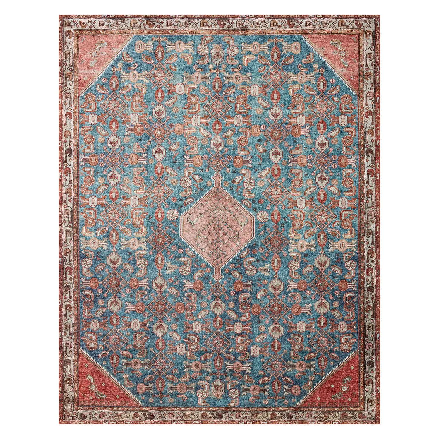 Loloi Layla Marine/Clay Power Loomed Rug