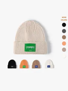 Classic Three-Needle Knit Hat, Korean Minimalist Style for Warmth, Elastic Fit for Daily Commuters & Outdoor Leisure