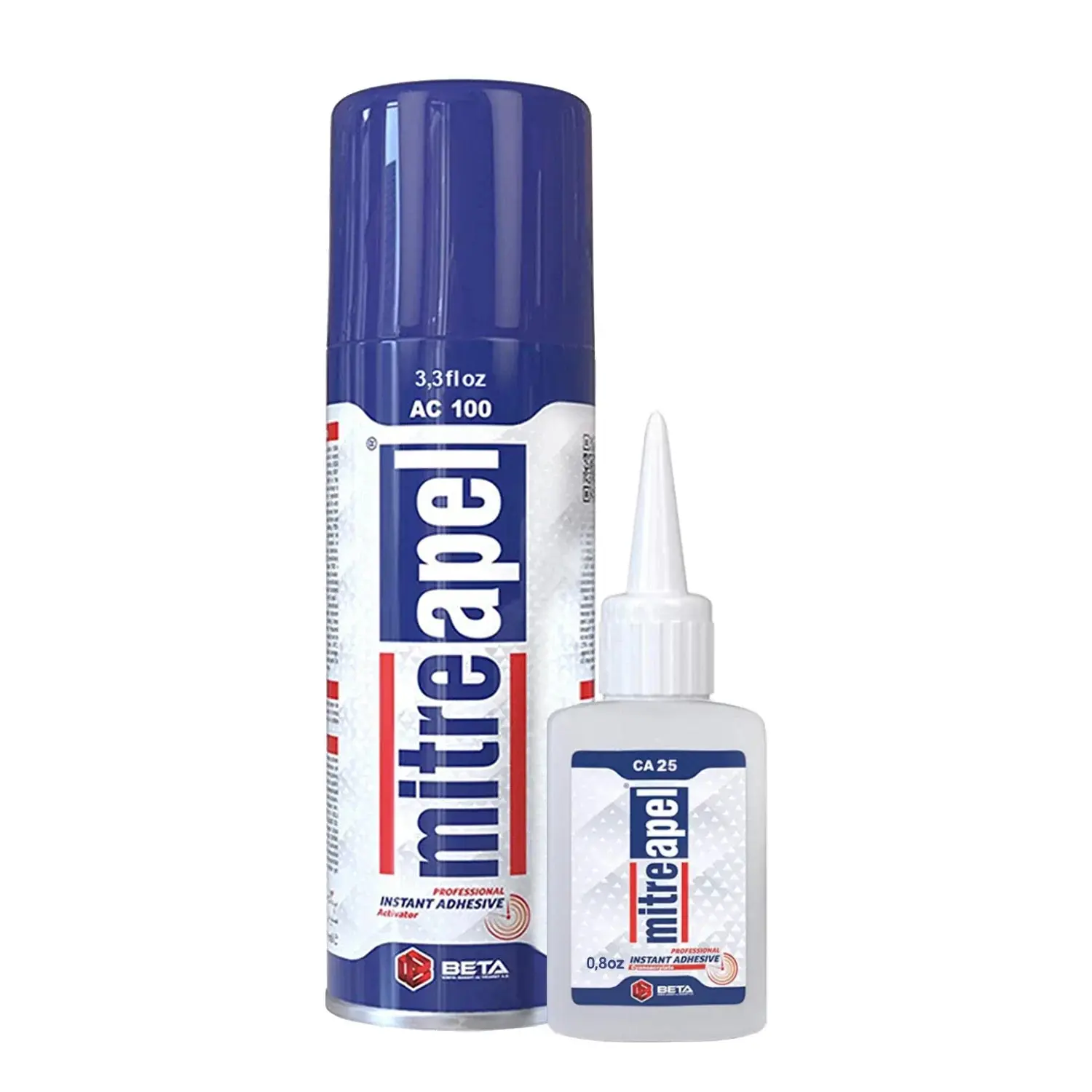 MITREAPEL Super CA Glue with Activator 0.9 oz & 3.38 fl oz - AC100 MITREAPEL Super CA Glue with Activator 0.9 oz & 3.38 fl oz - AC100