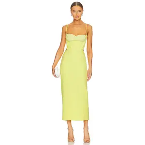 Bardot Martini Midi Dress in Limoncello