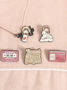 5-Pack Identity Emotion Connection Gift Badges, Jesus Good Shepherd Design, Christian Fellowship Gifts, Community Belonging Expressions