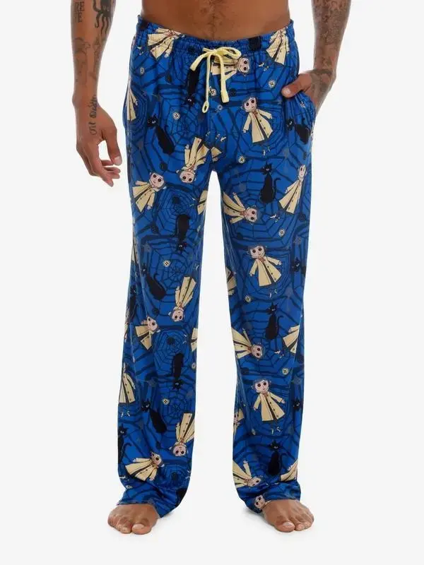 Coraline Jones Doll & Cat Pyjamas/Pajama Pants, Lounge Pajamas Pant
