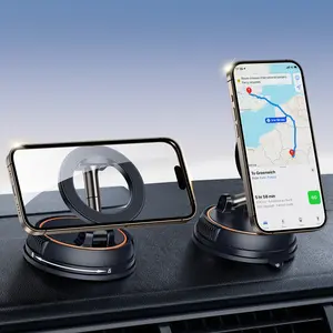 OATSBASF Magnetic Car Phone Holder Compatible with Magsafe, 360 Rotatable Vacuum Suction Cup Car Mount Dashboard, Magnet Cell Phone Holders for Your Car Fit for iPhone 16 Pro Max 16 Pro 16 15 14 Suitable for All Kinds of Android Phones Fit for Samsung