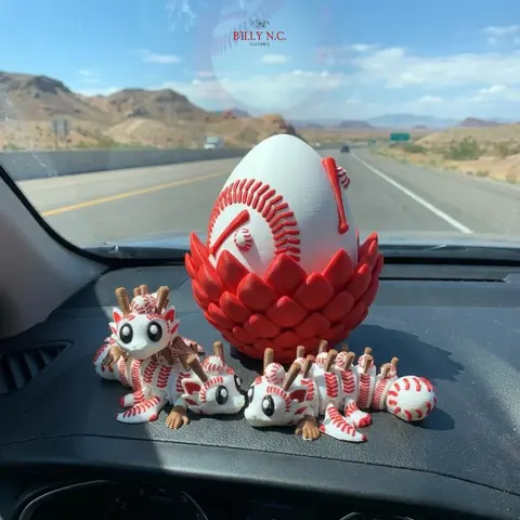 Baseball-Inspired Egg Creature Collectible Set – Cute Sports Theme Car or Desk Decor, Unique Gift for Him, Her & Friends, Birthday, Valentine & Christmas