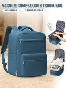 Vacuum Compression Backpack, Vacuum Seal Backpack, Ryanair 40x30x20cm Travel Bag, Under Seat Cabin Bag, Tsa Approved Airline Luggage, Casual Daily Use Shoulder Bag, Travel Gifts for Men Women, Personal Item Bag