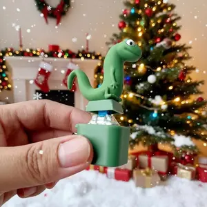 Lizard Button Keychain - Rechargeable Color Changing LED with Realistic Croak, Novelty Decompression Toy