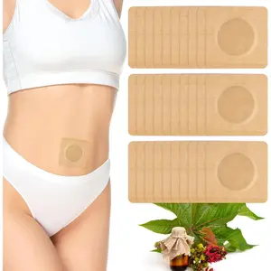 30pcs 3.94 x 3.94inch Self-Adhesive Highly Absorbent Organic Cotton Castor Oil Packs Castor Oil Patches Disposable Castors Oils Belly Button Patch Button,Easy to Use(Skin) organic cotton easy Traditional Water Proof