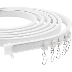 Ceiling Curtain Track System, Flexible and Durable Design for Effortless Gliding, Ideal for Shower Window RV Room Dividers,  and Home Decor