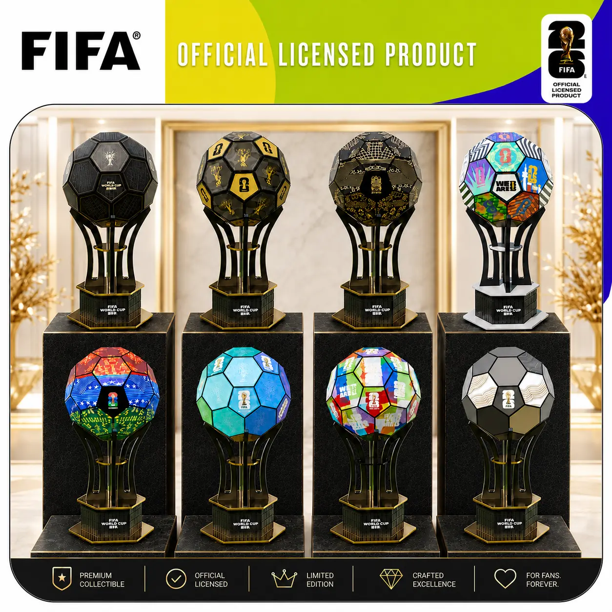 FIFA World Cup 2026 Official Trophy 3D Wooden Puzzle Building Set - 165-Piece DIY Craft Kit, Collectible Sports Decor & Gift for Soccer Fans, Adults & Teens 14+ campingessentials tiktokshopbacktoschool