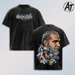 Drake Iceman 2026 Shirt – If You’re Reading This It’s Too Cold Graphic T Shirt, Vintage Washed Hip Hop Rap Streetwear Tee, Double Sided Portrait Print Oversized Heavyweight Cotton Unisex Top, Drake Album Inspired Music Merch Gift for Men Women
