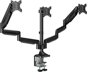 Triple  Mount, 3 Desk Mount  Stand for Screens Up to 32 inch, Hold up to 30.9lbs Each,Fully Adjustable Gas Spring Arm, Heavy-Duty C-Clamp Base, VESA 75x75/100x100