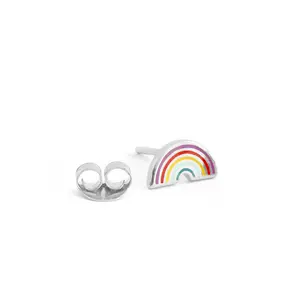 Rainbow Single Stud, Silver