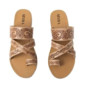 Delia Ridge Sandals In Brown Delia Ridge Sandals In Brown