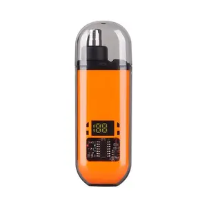 Men's Waterproof Digital Nose Hair Trimmer, Clear Display Battery Status, Precision Blade Pain-Free Trimming, Easy to Clean, Portable
