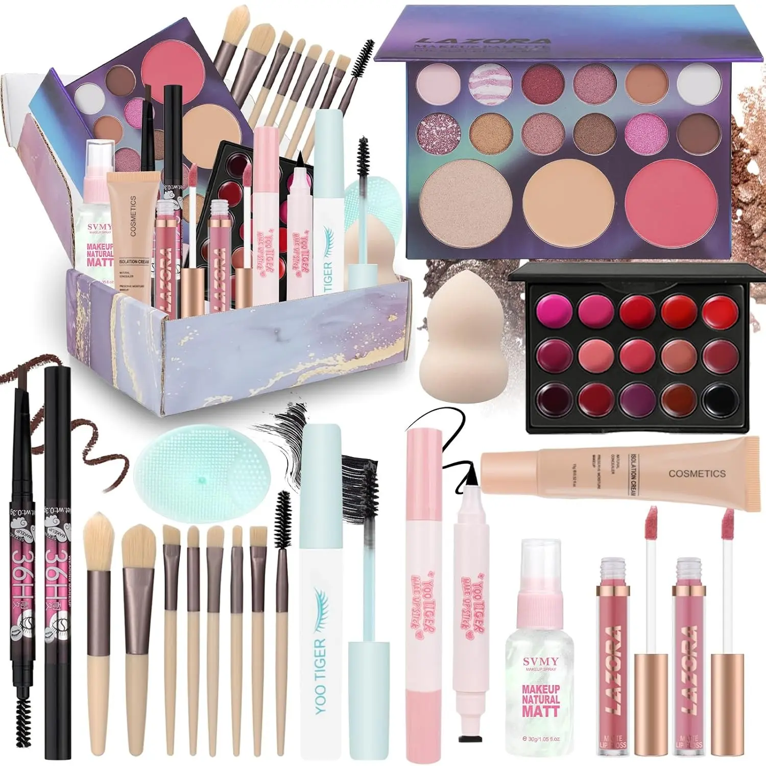 Makeup Kit Gift Set for Girls Teenagers, Full Makeup Kit for Beginners & Professionals, Travel Makeup Set for Teens & Adults