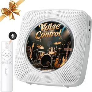 CD Player Portable : Offline Voice Control CD Players for  with Remote Voice Control CD Player with Speakers with FM Radio Remote