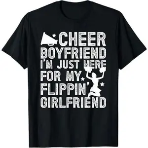 Cheer Boyfriend Funny Boyfriend Of A Cheerleader Boyfriend T-Shirt