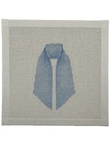 Blue Wreath Sash Needlepoint Canvas