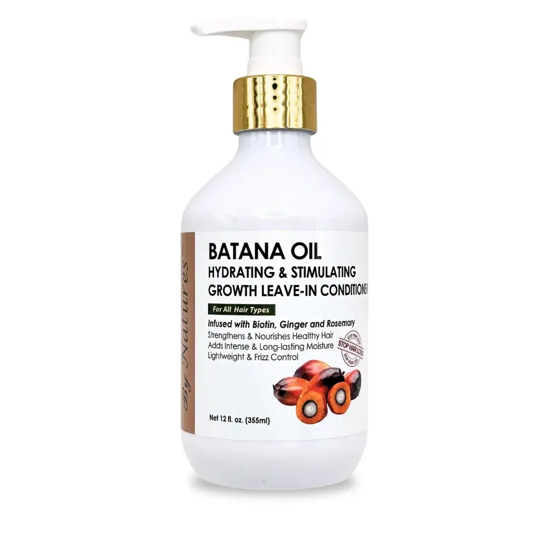 BY NATURE Batana Oil Leave-In Conditioner, Nourishing Haircare to Strengthen and Support Growth, Hydrating Daily Moisture Treatment, 12 oz, Lightweight, Liquid, Naturally Derived, Hydration Boost, Strengthening, Unisex, Moisturizer, Shiny Hair, Botanical,