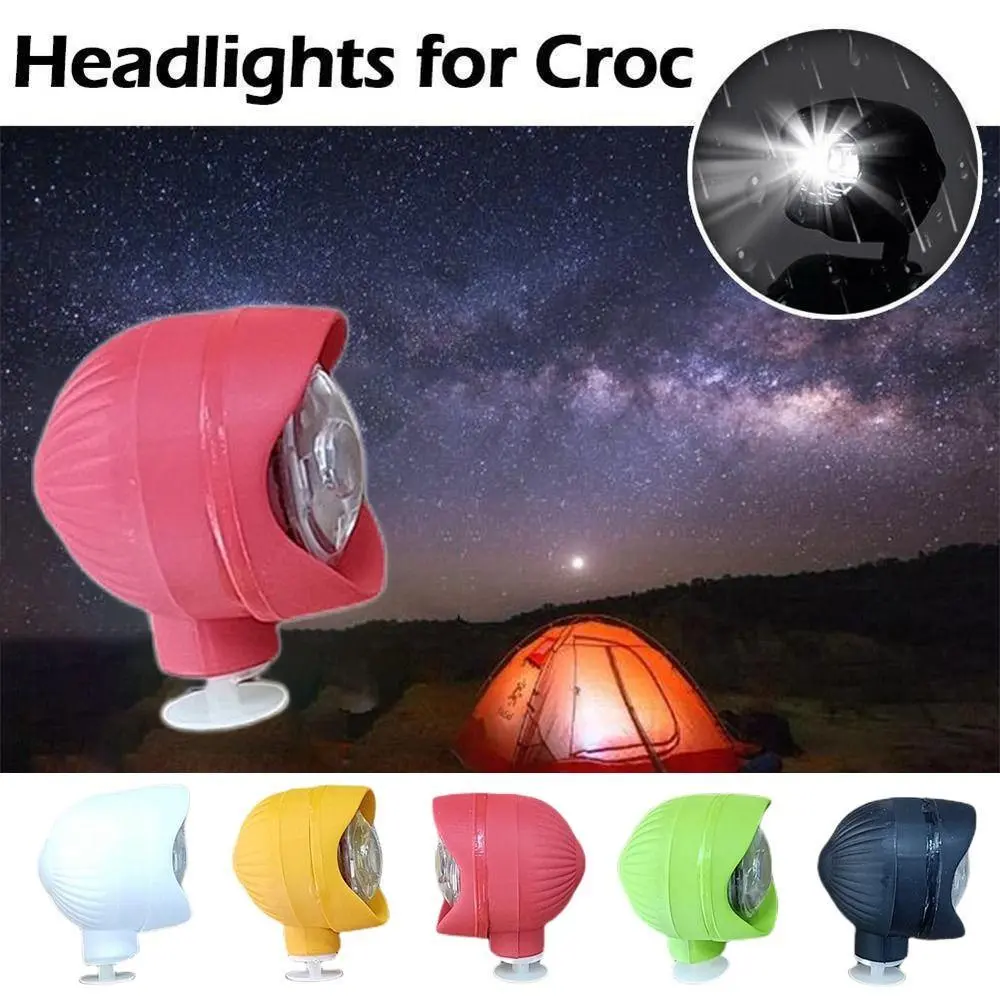2pcs With 3 Light Modes LED Headlights Wearable Waterproof Flashlight Lights for Crocs Shoe/Adults Kids/Night Runners