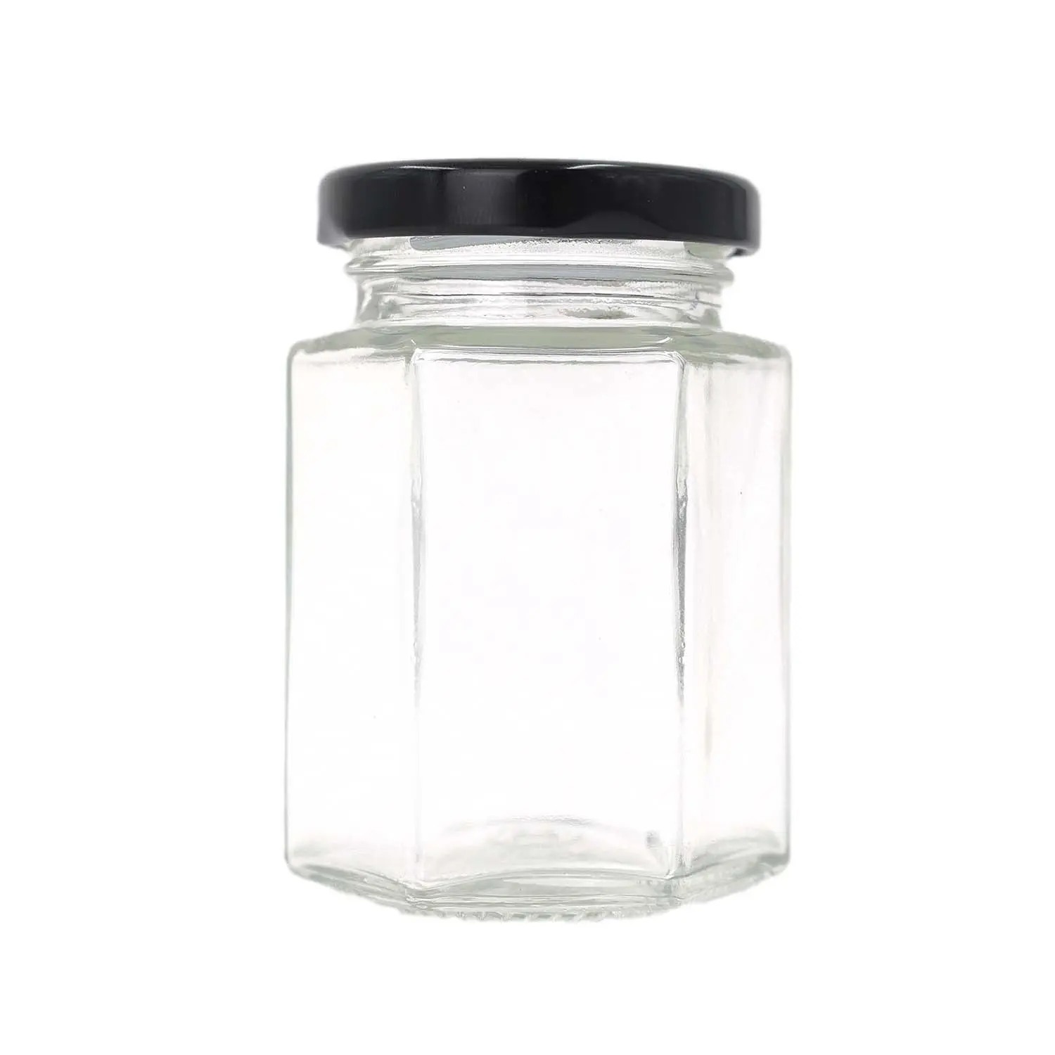 Glass Hexagon Jar 110 ml | Simple Design Container Bottles Candle