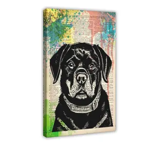 Vintage ROTTWEILER Dog Art Canvas Poster Wall Art for Home Bedroom Office Dorm Room Decor