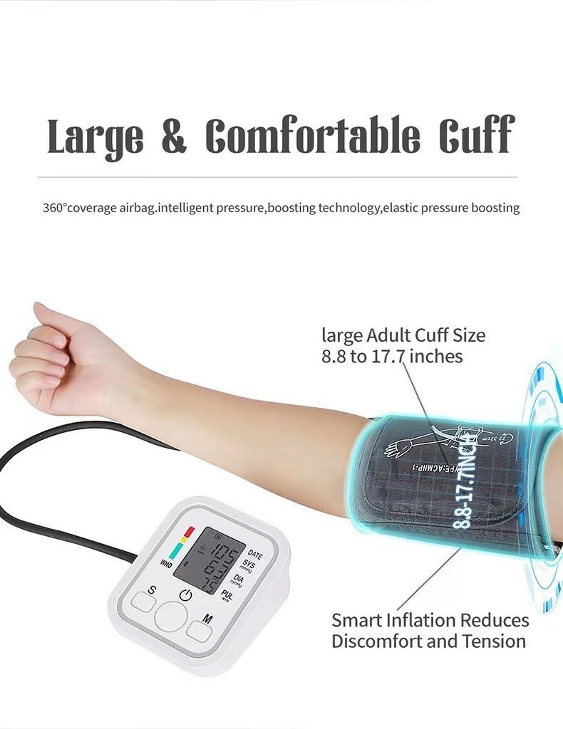 Blood Pressure Monitor, Upper Arm BP Machine for Home using, Adjustable Cuff,  Monitoring Accuracy, One-Button Operation, Dual User Mode, Posture Detection & Irregular Heartbeat Alert,Blood pressure wrist monitor body care