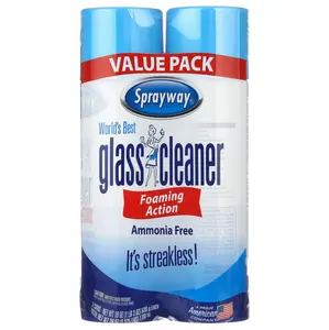 Glass Cleaner - Value Pack, 2x19oz, Ammonia-Free Formula, Fresh Scent, Aerosol