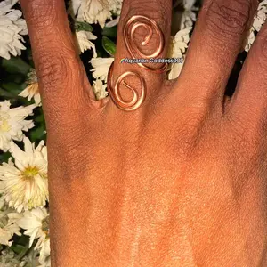 Handmade Copper Wire Ring - Size Small, Unisex, Copper