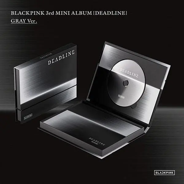 BLACKPINK DEADLINE Gray Ver 3rd Mini Album CD 32 Printed Photos 8 Selfie Photocards