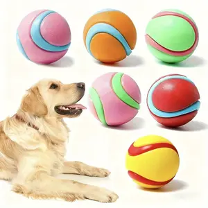 1/3/6 Pack 2.5” Durable Rubber Dog Ball Toys - Fetch & Chew Toys for Small & Medium Dogs, Battery-Free