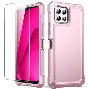 Designed for T-Mobile Revvl 7 5G Case, with 1 Screen Protector, Soft TPU Bumper Shockproof Drop Protection Phone Case for T-Mobile Revvl 7 5G Phone Case