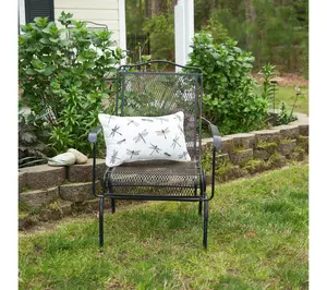 Dragonfly Multi Pattern Lumbar Pillow by Valerie