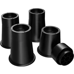 Bed Risers 6 Inch, 4 Inche + 2 Inches Adjustable Furniture Risers, Heights of 4 or 6 Inches Round Furniture Risers