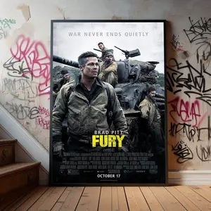 Fury Movie Poster, Premium  Poster, Film Fans Collectibles, Popular Movie Poster for Gift