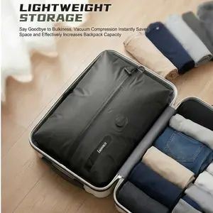 【CHAOFANJI】Auto Pump Space Saving Travel Compression Bag/Compression Storage Bag/Travel Vacuum Compression Bag/Automatic vacuum pump travel compression bag Pouch Zipper