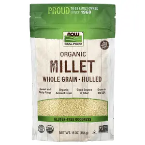 NOW Foods Organic Millet Whole Grain, Hulled, 16 oz (454 g) NOW Foods Organic Millet Whole Grain, Hulled, 16 oz (454 g)