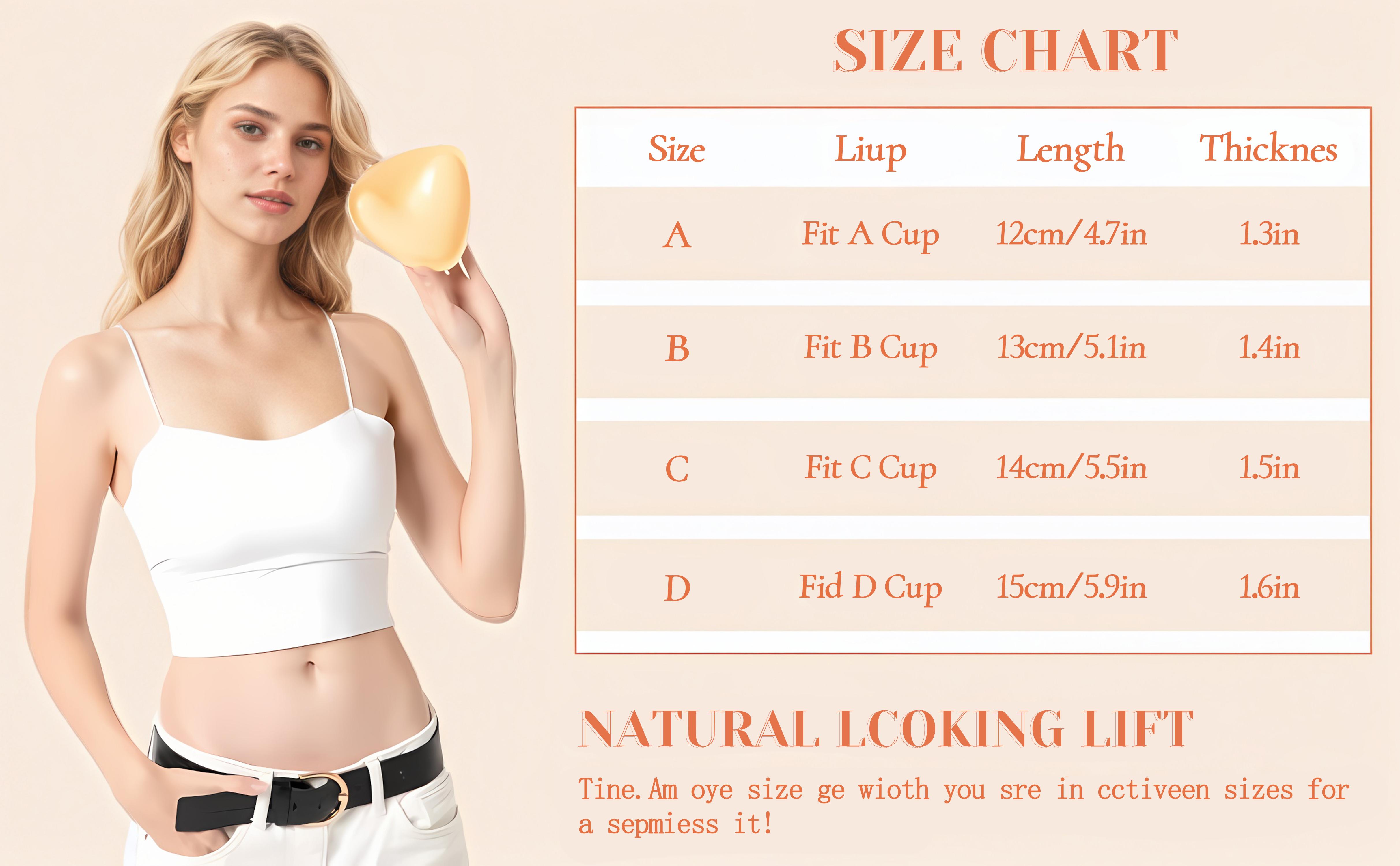 VRCOMFY Double-Sided Sticky Bra Pads - Invisible Lift Push Up Adhesive Silicone Breast Pads for Women, No-Slip Waterproof Sticky Bra Inserts for Low Cut Tops, Swimsuits, Dresses, A-D Cup