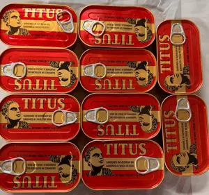 Univer TITUS Meaty Sardines Enveloped in Soybean Oil, Source of Omega-3 Fatty Acids, Pack of 10