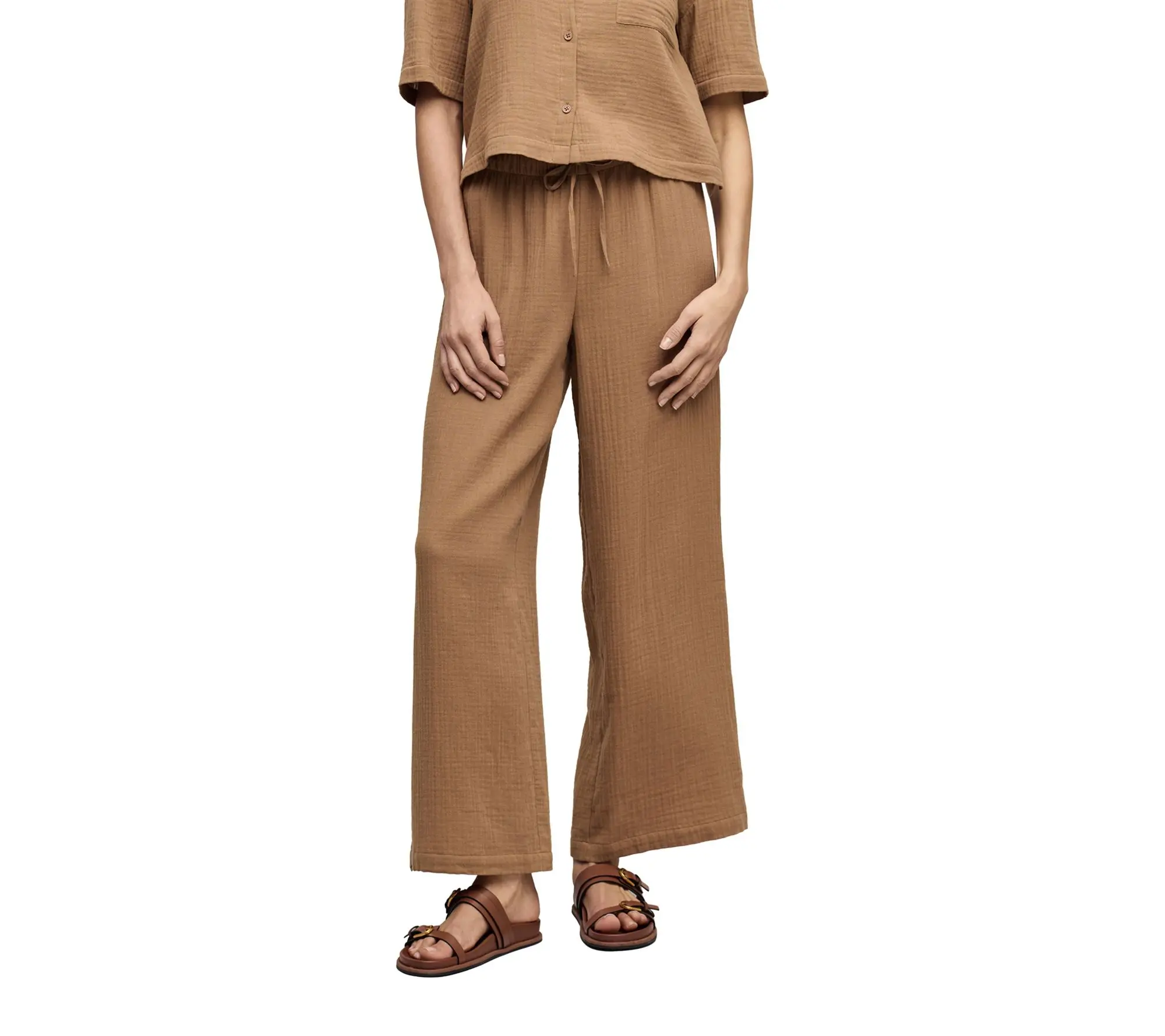 Barefoot Dreams Cotton Gauze Wide Leg Pant