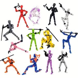 Standing Doll Random 8-Color Character Figure Doll with Display Stand 3D Printed Toy Durable Resin Material Halloween Christmas Birthday Gift