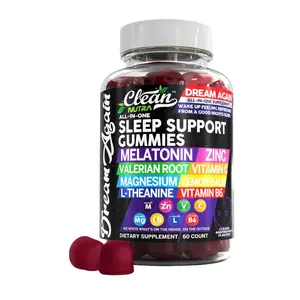 Clean Nutra Melatonin, Zinc, Valerian Root, L-Theanine, Vitamin B6 C, Lemon Balm, Magnesium & More for Restful Nights Support - Dream Again