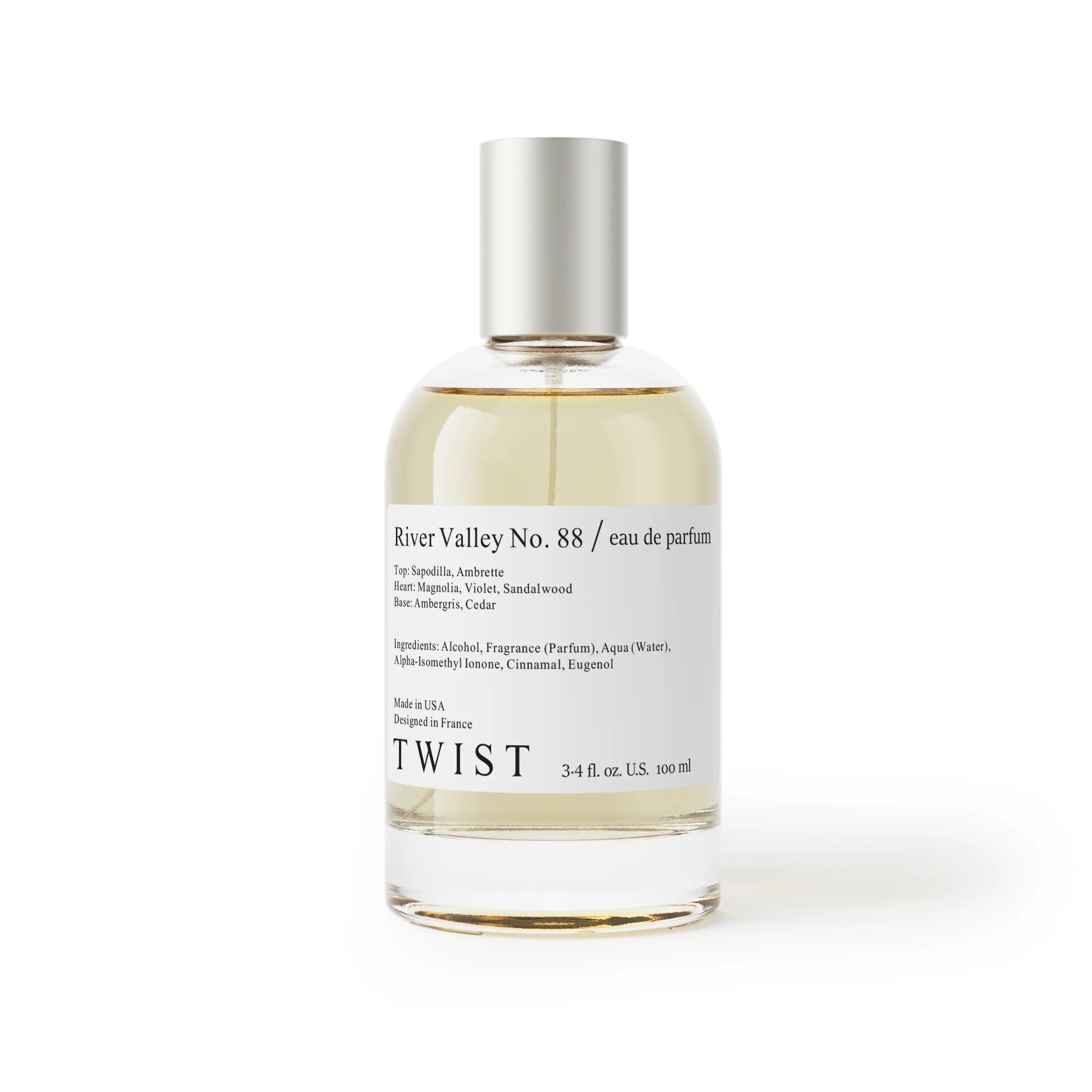 Twist Perfumes | River Valley No. 88 | Summer Unisex Fragrances | Floral Fragrance Perfume | Long Lasting Perfume with Amber & Woods