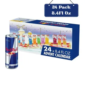 Red Bull 2025 Advent Calendar 24 Pack 8.4 Fl Oz Cans Drinkware Gift Set for Fans