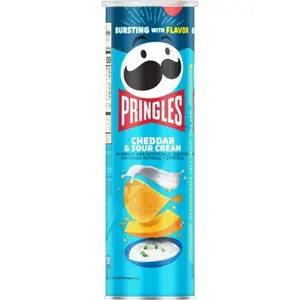 3x Pringles Cheddar & Sour Cream - Potato Crisps Chips Savory Snack Treat Food Grocery Pack Bundle Bulk Lot Wholesale Party Favorite Salty Lunchbox Variety School Office On The Go Grab N Go Tub Container 5.57oz Each Pop Open Can