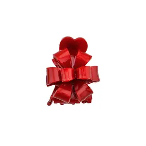 Solar Eclipse Hand-painted Origami Gift Bow Hair Claw Clip in Red