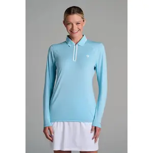 Women's Victory Lap Long Sleeve Golf Polo | Arctic Blue