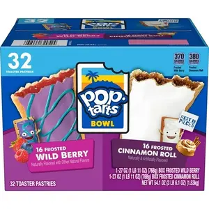 Pop Tarts Frosted Variety Pack Wild Berry/ Cinnamon Roll Snack 32 ct.