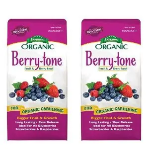 Espoma Organic Berry-Tone 4-3-4 Natural & Organic Fertilizer and Plant Food for All Berries. 4 lb. Bag. Use for Planting & Feeding to Promote Bountiful Harvest - Pack of 2