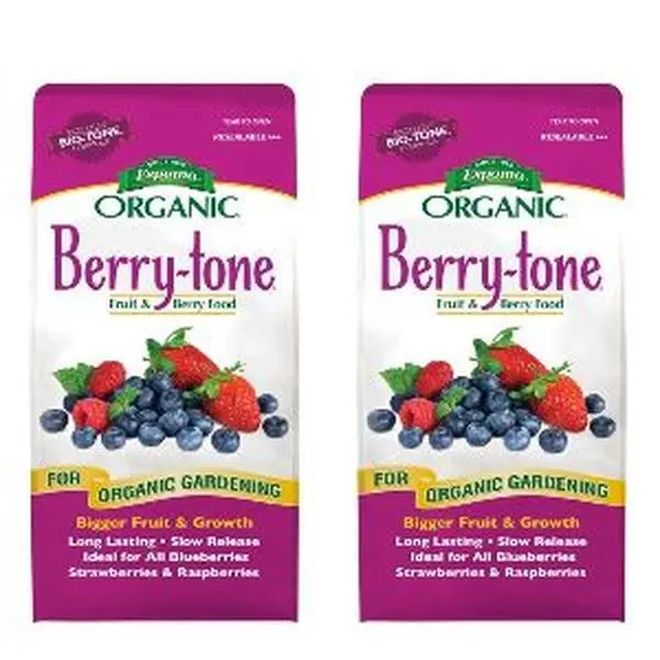 Espoma Organic Berry-Tone 4-3-4 Natural & Organic Fertilizer and Plant Food for All Berries. 4 lb. Bag. Use for Planting & Feeding to Promote Bountiful Harvest - Pack of 2